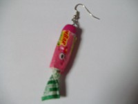 Boucles d'oreilles Carambar à 1 euro (la paire)